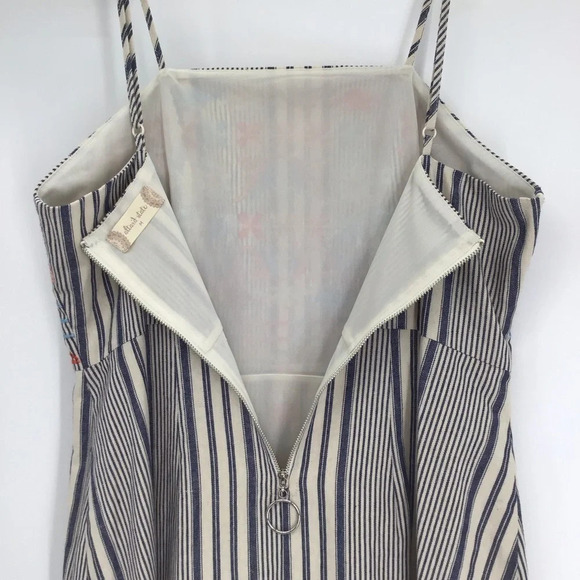 Altar’d State Ditsy embroidered Floral Pinstripe Sleeveless Mini Dress Size Med - Picture 6 of 9